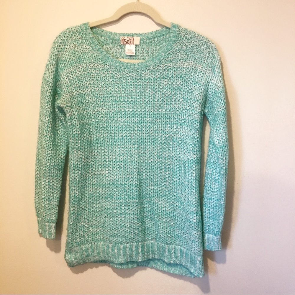 Turquoise Textured Sweater - Picture 2 of 4